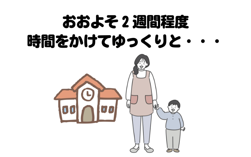 慣らし保育の期間は2週間