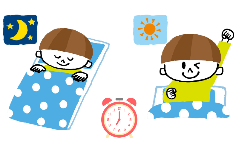 入園準備｜早寝早起きをしている画像